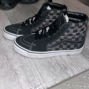 Checkered high top vans
